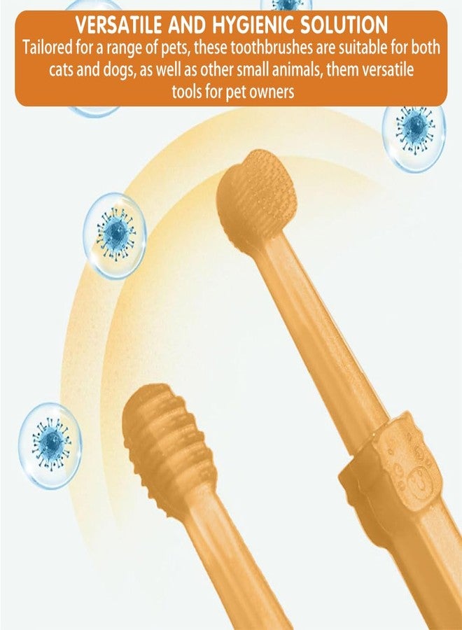 Qpets® 2Pcs Dog Toothbrush with Tongue Scraper for Dogs, Puppies, Cats, and Small Pets, Soft Silicone Pet Toothbrush for Easy Teeth Cleaning, Massaging, Soothing Gums, Fresh Breath with Storage Box - Image 5